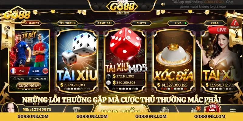 Những lỗi thường gặp mà cược thủ thường mắc phải