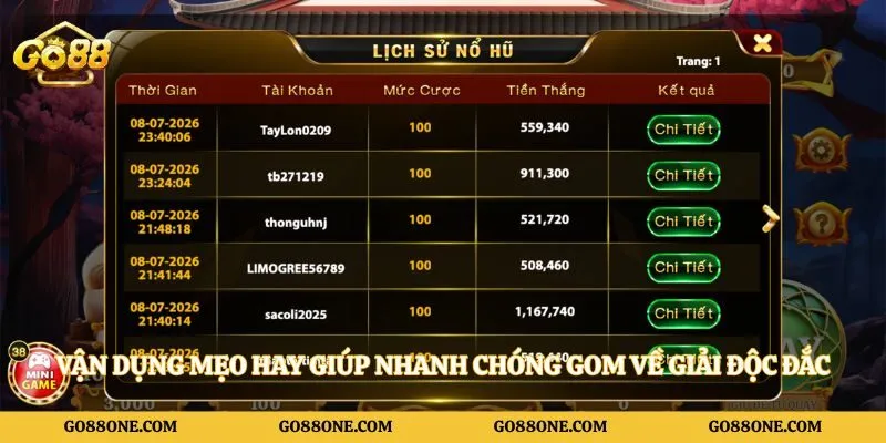 Vận dụng mẹo hay giúp nhanh chóng gom về giải độc đắc